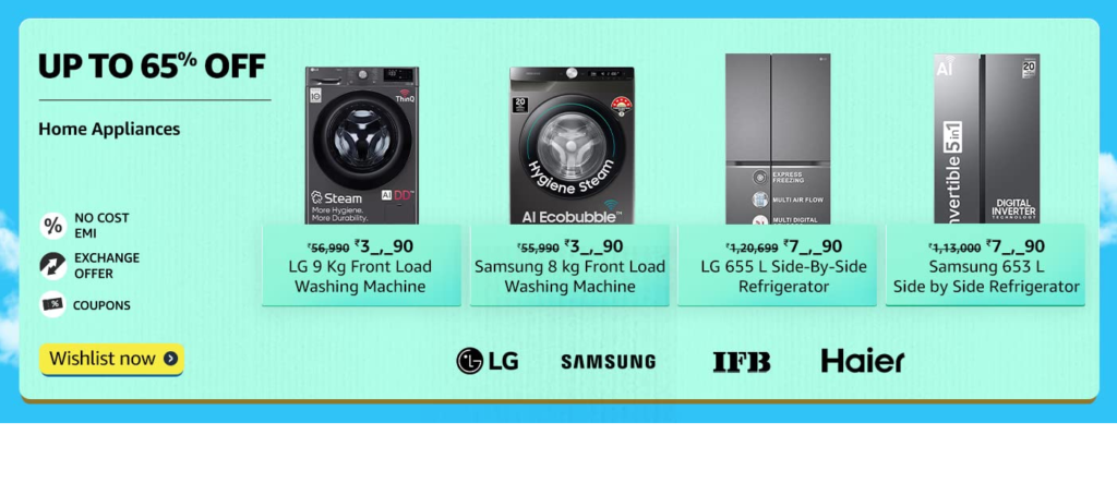 06 Up to 65 off on home Appliances