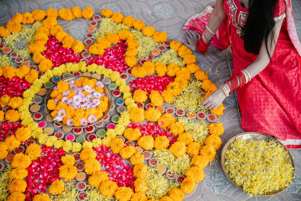 Flower Rangoli_rakshabandhan